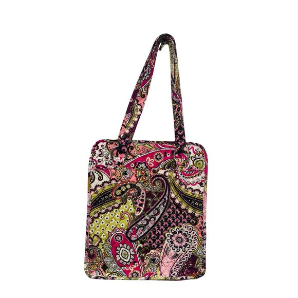 Vera Bradley, VERA TOTE, Very Berry Paisley Quilted Tote Shoulder Bag, NWT Pink - Picture 2 of 8